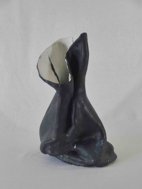 cat-trochu-ceramic-rennes-Sculpture noire 1