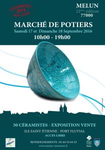 affiche Céramiques sur Seine - Marché de Potiers